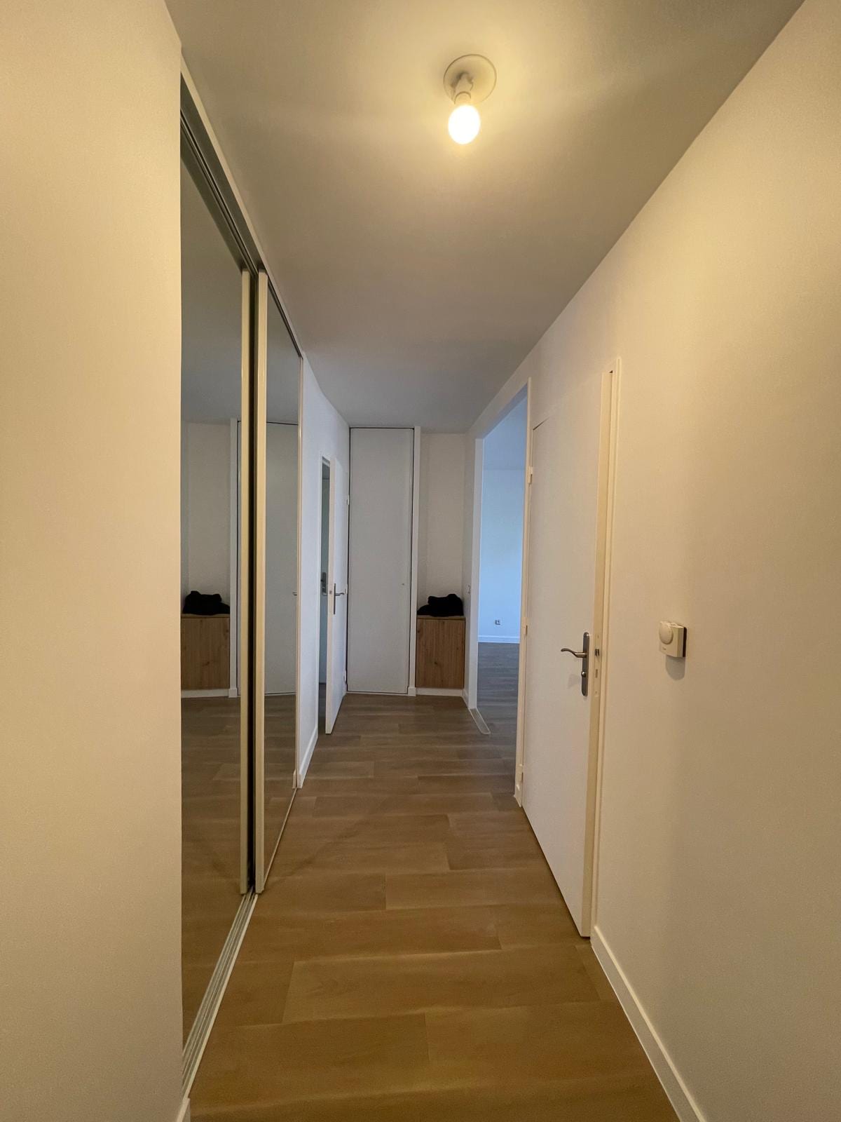 Séjour et couloir repeints avant relocation à Saint-Ouen, photo 1